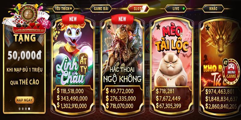 Slot Game sở hữu kho trò chơi đa chủ đề hấp dẫn