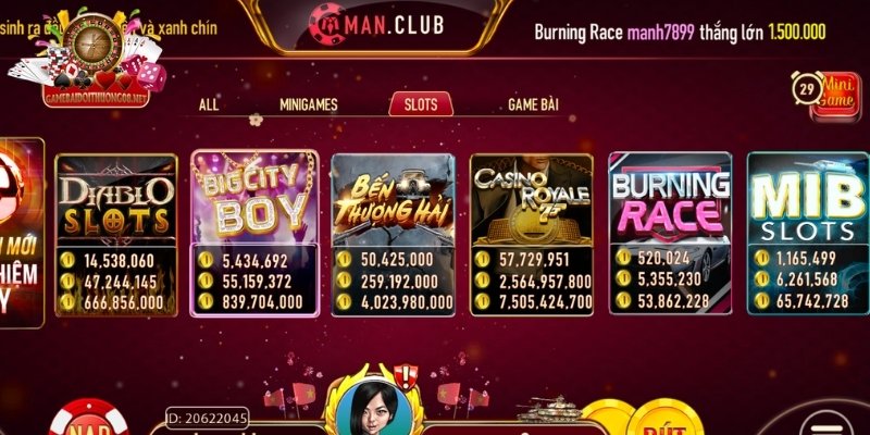 Kho game giải trí ăn khách nhất MAN CLUB